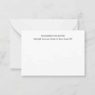 Professioneel elegante moderne minimalistische naa notitiekaartje