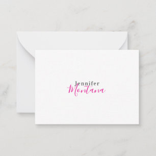 Professioneel elegante moderne minimalistische naa notitiekaartje