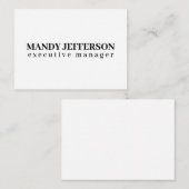 Professioneel elegante moderne minimalistische naa notitiekaartje (Voorkant / Achterkant)