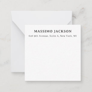 Professioneel elegante moderne minimalistische naa notitiekaartje