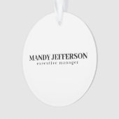 Professioneel elegante moderne minimalistische naa ornament (voorkant)