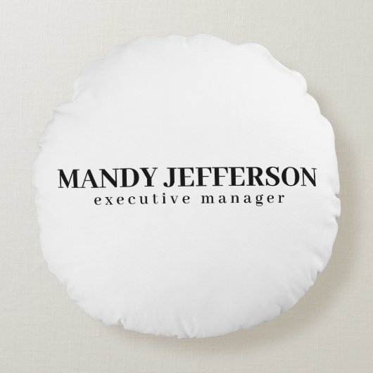 Professioneel elegante moderne minimalistische naa rond kussen (Voorkant)
