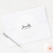 Professioneel elegante moderne minimalistische naa ronde sticker (Envelop)