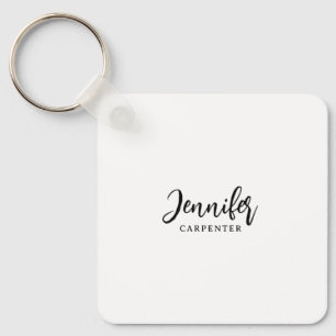 Professioneel elegante moderne minimalistische naa sleutelhanger