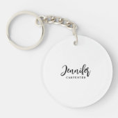 Professioneel elegante moderne minimalistische naa sleutelhanger (Voorkant)