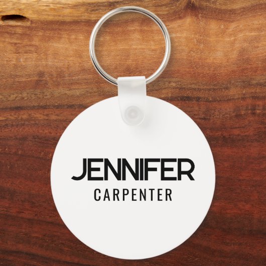 Professioneel elegante moderne minimalistische naa sleutelhanger (Voorkant)