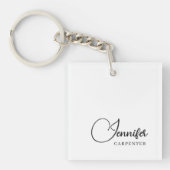 Professioneel elegante moderne minimalistische naa sleutelhanger (voorkant)