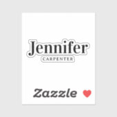 Professioneel elegante moderne minimalistische naa sticker (Vel)