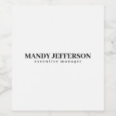 Professioneel elegante moderne minimalistische naa wijn etiket (Enkel label)