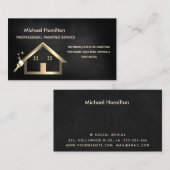 Professioneel elegante moderne verfservicesbus visitekaartje (Voorkant / Achterkant)