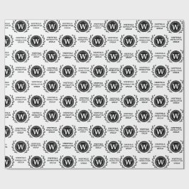 Professioneel Elegante Zakelijke Monogram Cadeaupa Cadeaupapier