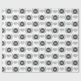 Professioneel Elegante Zakelijke Monogram Cadeaupa Cadeaupapier