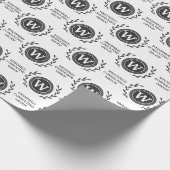 Professioneel Elegante Zakelijke Monogram Cadeaupa Cadeaupapier (Hoek)