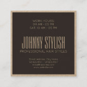 Professioneel elegantie modern stijlvol minimalism vierkante visitekaartje (Achterkant)