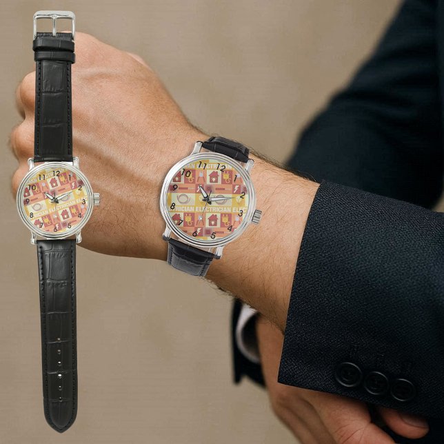 Professioneel Elektricien Iconisch Patroon Horloge (Creator heeft geüpload)