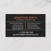 Professioneel Elektrotechnisch Aannemer - Elektrom Visitekaartje (Achterkant)