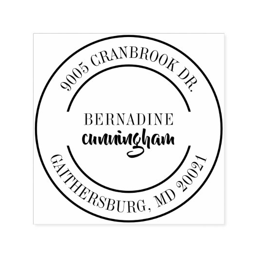 Professioneel Ellegant Retouradres Zelfinktende Stempel (Design)