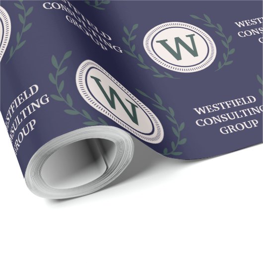 Professioneel Ellegant Zakelijk Monogram Cadeaupap Cadeaupapier (Rol Hoek)