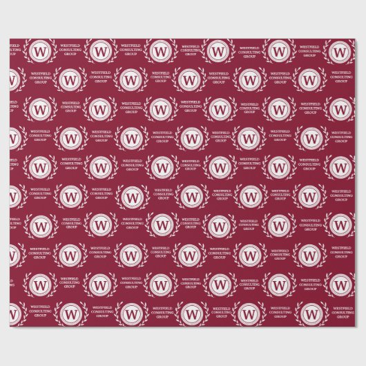Professioneel Ellegant Zakelijk Monogram Cadeaupap Cadeaupapier (Vlak)