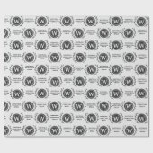 Professioneel Ellegant Zakelijk Monogram Cadeaupap Cadeaupapier (Vlak)
