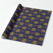 Professioneel Ellegant Zakelijk Monogram Cadeaupap Cadeaupapier (Uitgerold)
