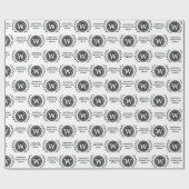 Professioneel Ellegant Zakelijk Monogram Cadeaupap Cadeaupapier (Vlak)