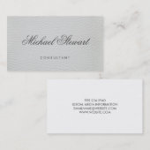 Professioneel Ellegante Witte Leer met Fantasie Te Visitekaartje (Voorkant / Achterkant)