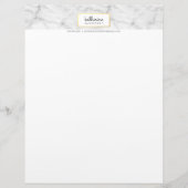 PROFESSIONEEL EMBLEEM modern marmer zwart faux gou Briefhoofd Ontwerp (Voorkant)