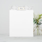 PROFESSIONEEL EMBLEEM modern marmer zwart faux gou Briefhoofd Ontwerp (Staand voorkant)