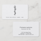 Professioneel embleem van de stok van Asclepius Ge Visitekaartje (Voorkant / Achterkant)
