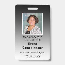 Professioneel Employee Gradient Zwart ID-badge Badge