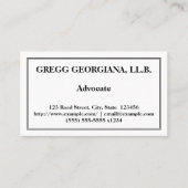 Professioneel en basisadvies Visitekaartje (Voorkant)