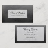 Professioneel en eenvoudig in zwart formaat visitekaartje (Voorkant / Achterkant)