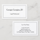 Professioneel en eenvoudig, met drievoudige rand visitekaartje (Voorkant / Achterkant)