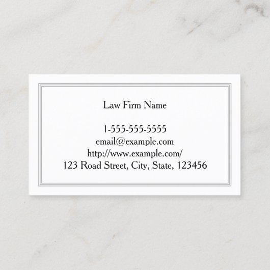 Professioneel en eenvoudig, met drievoudige rand visitekaartje (Achterkant)