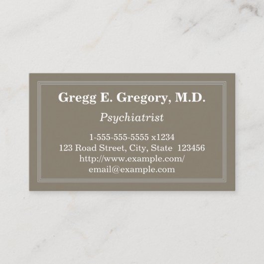 Professioneel en eenvoudig Visitekaartje met psych (Voorkant)