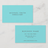 Professioneel en elegant decorator blauw visitekaartje (Voorkant / Achterkant)