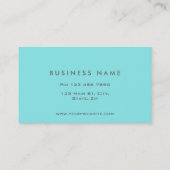 Professioneel en elegant decorator blauw visitekaartje (Achterkant)