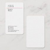 Professioneel en elegant, eenvoudig minimalistisch visitekaartje (Voorkant / Achterkant)