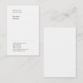 Professioneel en elegant, eenvoudig minimalistisch visitekaartje (Voorkant / Achterkant)