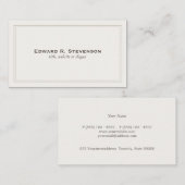 Professioneel en elegant van wit Visitekaartje (Voorkant / Achterkant)