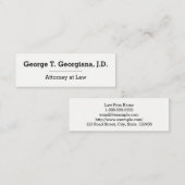 Professioneel en minimaal openbaar ministerie Visi Mini Visitekaartje (Voorkant / Achterkant)