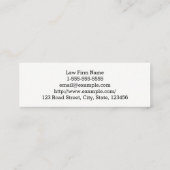 Professioneel en minimaal openbaar ministerie Visi Mini Visitekaartje (Achterkant)