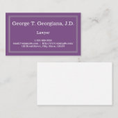 Professioneel en minimaal Visitekaartje van advoca (Voorkant / Achterkant)