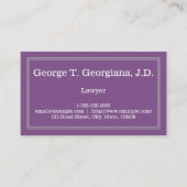 Professioneel en minimaal Visitekaartje van advoca (Voorkant)