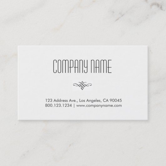 Professioneel en minimaal wit visitekaartje (Voorkant)