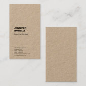 Professioneel en minimalistisch modern trendy kraf visitekaartje (Voorkant / Achterkant)