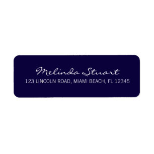 Professioneel en modern blauw etiket