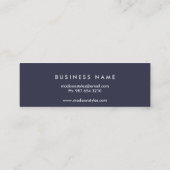 Professioneel en modern blauw toetsenbord mini visitekaartje (Achterkant)