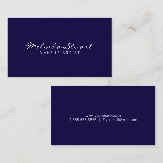 Professioneel en modern blauw visitekaartje (Voorkant / Achterkant)